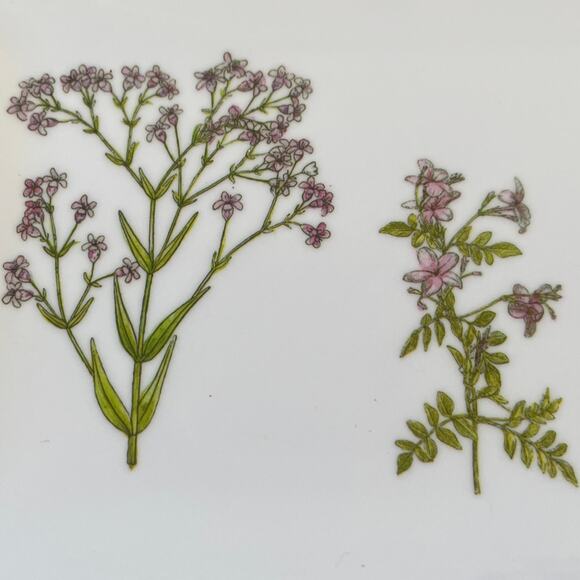 Shabby Chic Melamine Purple Floral Appetizer Dessert Plates 8x5 Set of 4 New - Picture 3 of 15